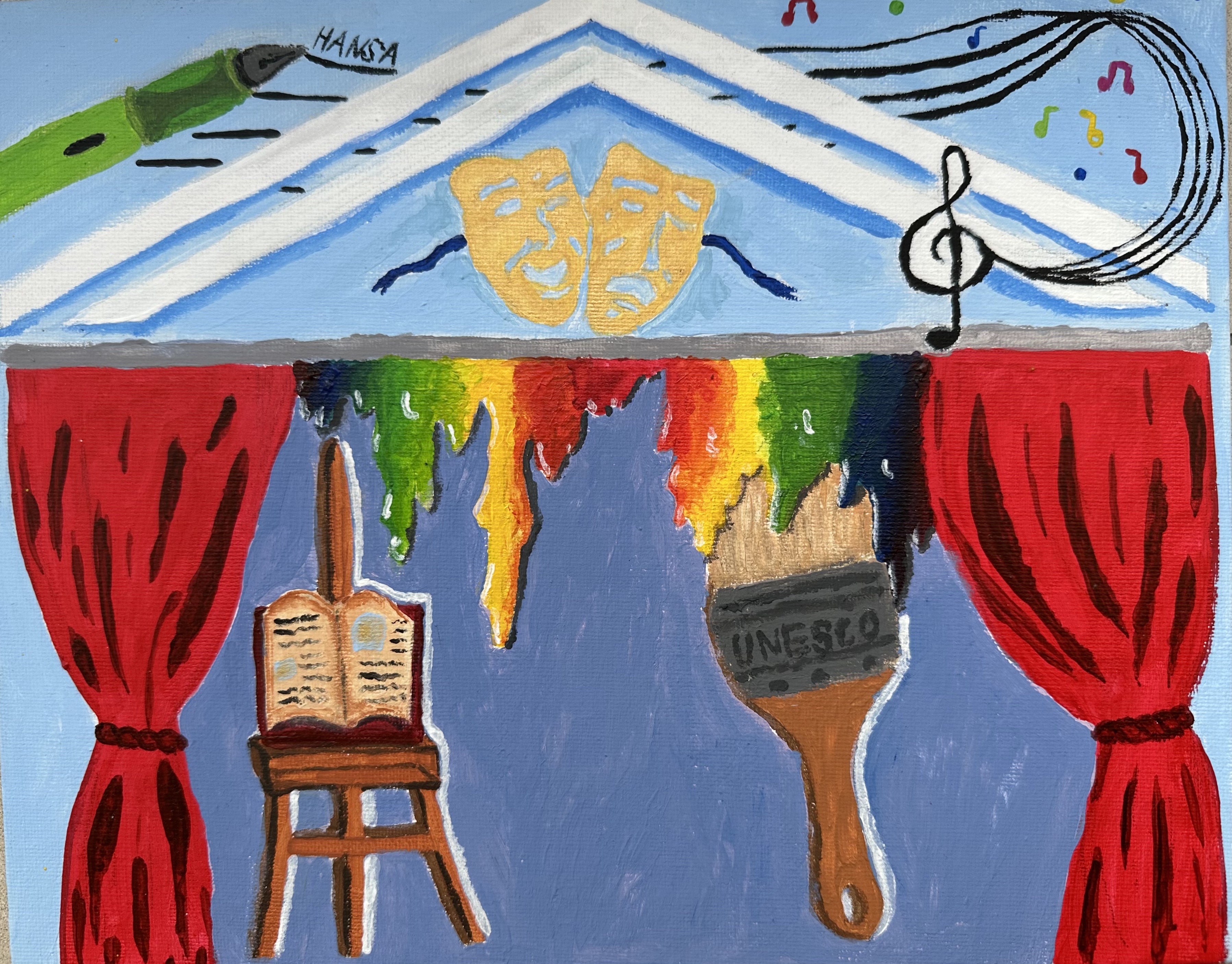 Pauline Rothuser (Q2), Acryl auf Leinwand